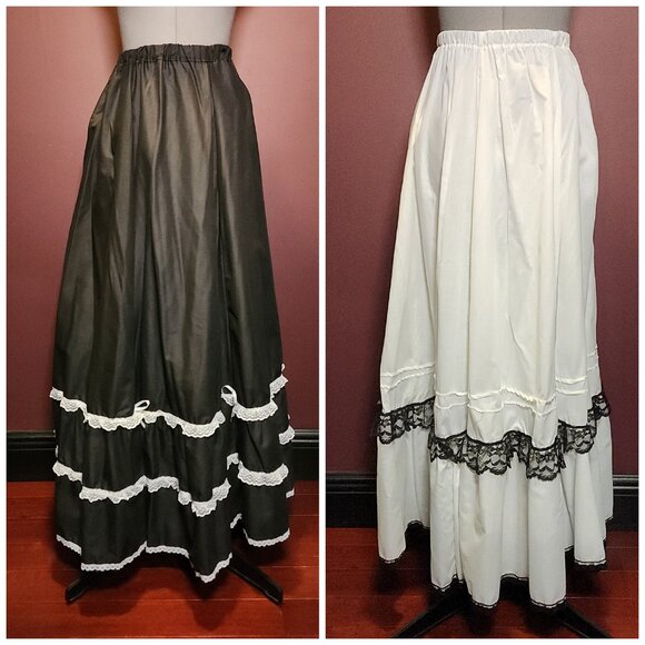 Set of 2 Renaissance Gothic Lolita Skirts and Scarf - Fairycore, Cottagecore - Picture 3 of 8